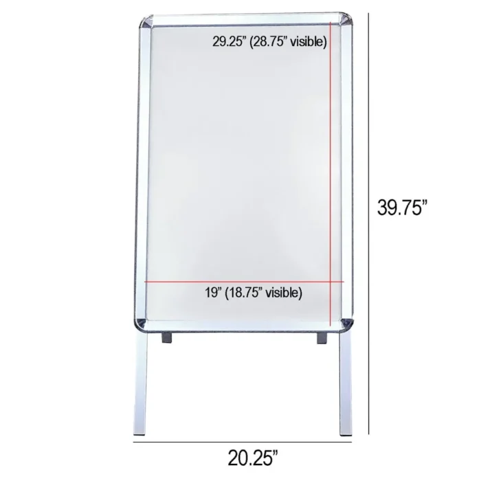 A-Frame Aluminum Whiteboard and Sign Holder - Image 2