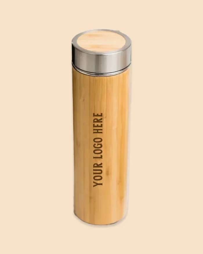 The Double Wall Stainless Steel Bamboo Insulating Vacuum Flask - Image 4