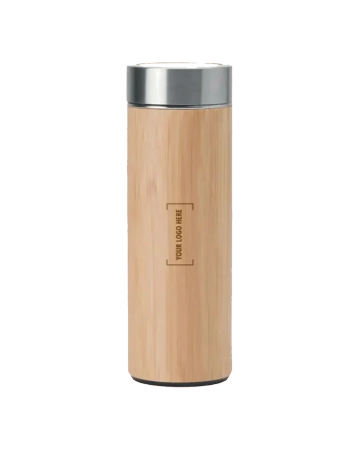 The Double Wall Stainless Steel Bamboo Insulating Vacuum Flask