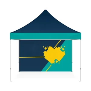 ShadeMaster Pro 10x10 Pop-Up Canopy Tent + Double-Sided Backwall