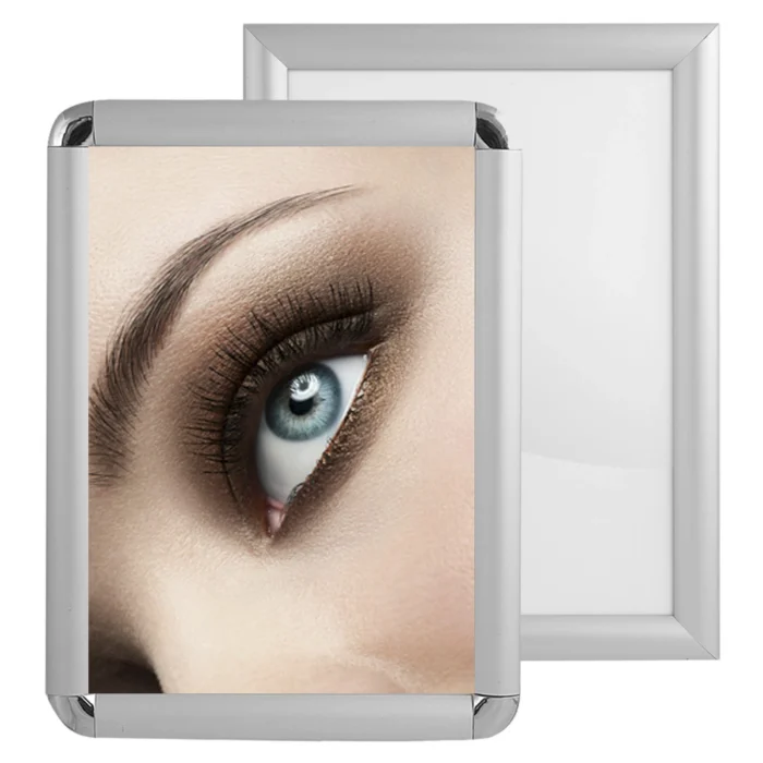 A4 Snap Frame – Matt Silver | 32mm Profile | Professional Poster Display - Image 2